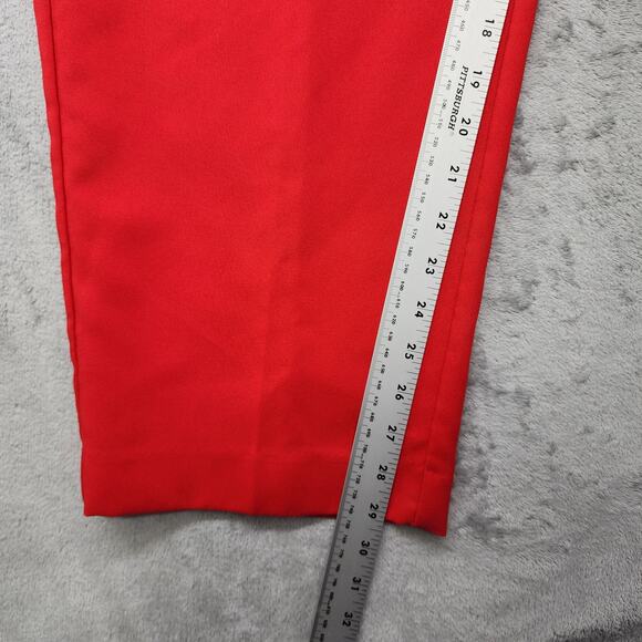Blair Pants Womens 22W Plus Red Elastic Waist Pull On High Rise Tapered Pockets - Picture 7 of 9